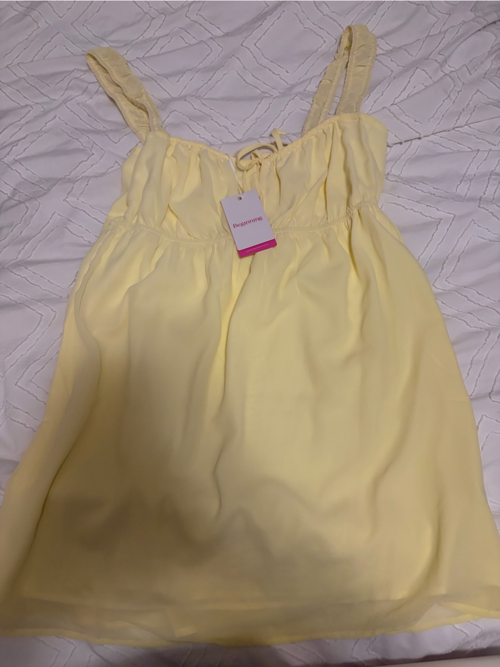 Beginning Boutique Pale Yellow Summer Dress